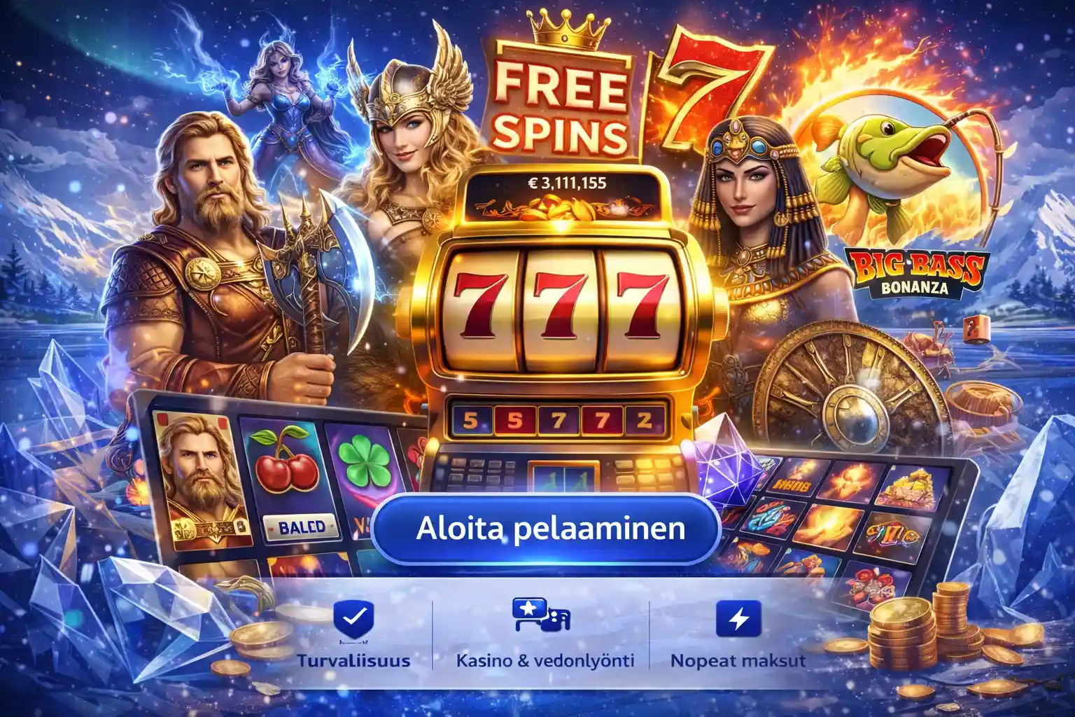 Kasino bonus ja kolikkopelit suomalaisessa aloitusnäkymässä